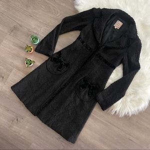 Rare Vintage Nanette Lepore Wool and Velvet Bow Jacket